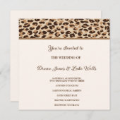 結婚式招待状レオパード印刷招待状 招待状 (正面/裏面)