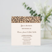 結婚式招待状レオパード印刷招待状 招待状 (スタンド正面)