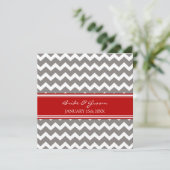 結婚式招待状レッドグレーシェブロン 招待状 (スタンド正面)