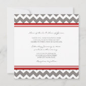 結婚式招待状レッドグレーシェブロン 招待状 (裏面)