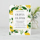 結婚式招待状レモンイエロー結婚式招待状 招待状 (スタンド正面)