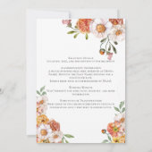 結婚式招待状ロマンチックフローラ開花 招待状 (裏面)