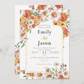 結婚式招待状ロマンチックフローラ開花 招待状 (正面/裏面)