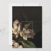 結婚式招待状ロマンティックムーディッドダークフローラ 招待状 (裏面)