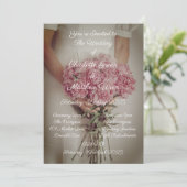 結婚式招待状ヴィンテージスタイルエレガントフローラ 招待状 (スタンド正面)