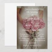 結婚式招待状ヴィンテージスタイルエレガントフローラ 招待状 (正面/裏面)