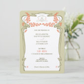 結婚式招待状ヴィンテージミニマルアールヌーボー 招待状 (スタンド正面)