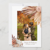 結婚式招待状付きボホフラワーズテンプレート 招待状 (裏面)