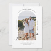 結婚式招待状付き写真テンプレート |編集可能 招待状 (正面)