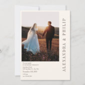 結婚式招待状付エレガントタイポグラフィ 招待状 (正面)