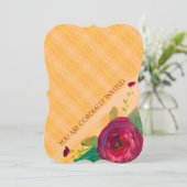 結婚式招待状付ワインバラ 招待状 (スタンド正面)