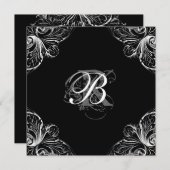 結婚式招待状保存日モノグラエレガントム セーブザデート (正面/裏面)