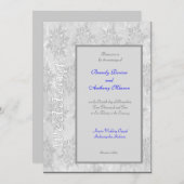 結婚式招待状冬の雪片インプリント 招待状 (正面/裏面)