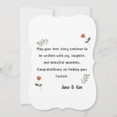 結婚式招待状又はおめでとう (裏面)