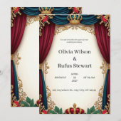 結婚式招待状及びカー王室のドデコ 招待状 (正面/裏面)