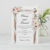 結婚式招待状及エレガントびシンプル 招待状 (スタンド正面)