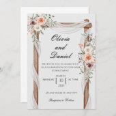 結婚式招待状及エレガントびシンプル 招待状 (正面/裏面)