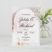 結婚式招待状固定 セーブザデート (スタンド正面)