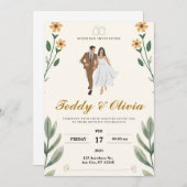 結婚式招待状夫婦 招待状 (正面/裏面)