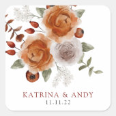 結婚式招待状封筒用シール スクエアシール (正面)