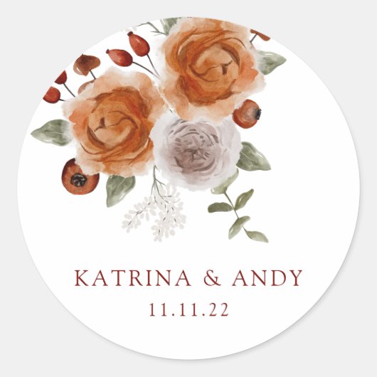 結婚式招待状封筒用シール ラウンドシール (正面)
