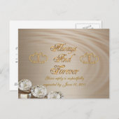 結婚式招待状応答カードはがき インビテーションポストカード (正面/裏面)