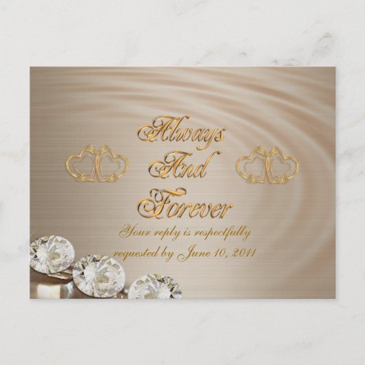 結婚式招待状応答カードはがき インビテーションポストカード (正面)