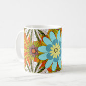 結婚式招待状抽象芸術フローラの背景。アブ コーヒーマグカップ (正面左)