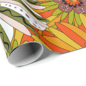 結婚式招待状抽象芸術フローラの背景。アブ ラッピングペーパー (ロールコーナー)