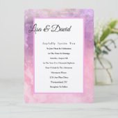 結婚式招待状招待状 – ピンク水色 招待状 (スタンド正面)