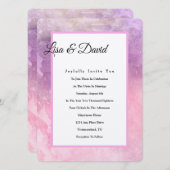 結婚式招待状招待状 – ピンク水色 招待状 (正面/裏面)