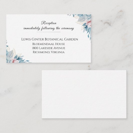 結婚式招待状挿入カード – 披露宴 エンクロージャーカード (正面/裏面)