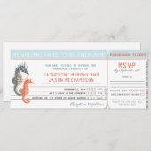 結婚式招待状搭乗券チケット 招待状 (正面/裏面)