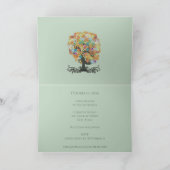 結婚式招待状数々の色の花のラブツリー 招待状 (内部)