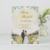 結婚式招待状文字 招待状 (スタンド正面)