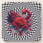 結婚式招待状文房具日付の保存 コースター (正面)