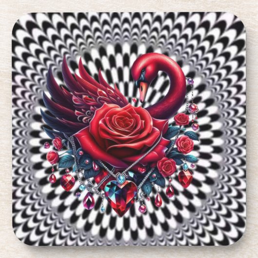 結婚式招待状文房具日付の保存 コースター (正面)