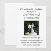 結婚式招待状新郎新婦ケーキトッパー予測できな 招待状 (正面/裏面)