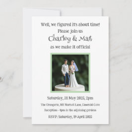 結婚式招待状新郎新婦ケーキトッパー予測できな 招待状