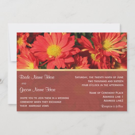 結婚式招待状新郎新婦。 招待状 (正面)