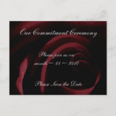 結婚式招待状日付テンプレートカードの保存 案内ポストカード (正面)