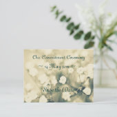 結婚式招待状日付テンプレートカードの保存 案内ポストカード (スタンド正面)