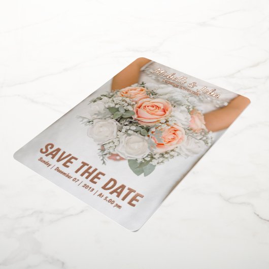 結婚式招待状映画のエレガント表紙 箔招待状 (回転した状態)