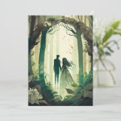 結婚式招待状林をテーマにした 招待状 (スタンド正面)