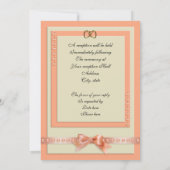 結婚式招待状桃とクリーム 招待状 (裏面)
