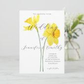 結婚式招待状植物学2黄色の水仙 招待状 (スタンド正面)