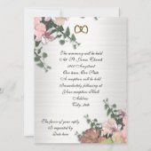 結婚式招待状水彩花 招待状 (裏面)