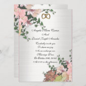 結婚式招待状水彩花 招待状 (正面/裏面)