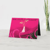 結婚式招待状深いラズベリーカラリリー 招待状 (裏面)