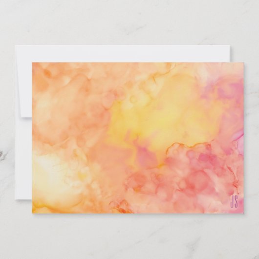 結婚式招待状生花 招待状 (裏面)